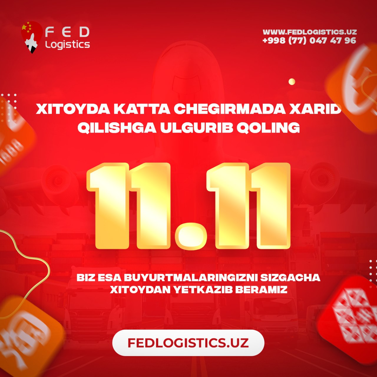 🏮 11.11 – SIZ XARID QILING, BIZ YETKAZAMIZ! 🏮